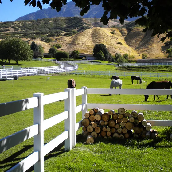 Vinyl hekwerk met 3 rails